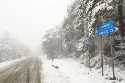 Umbria, allerta gialla per il 20 dicembre: attesi pioggia e neve